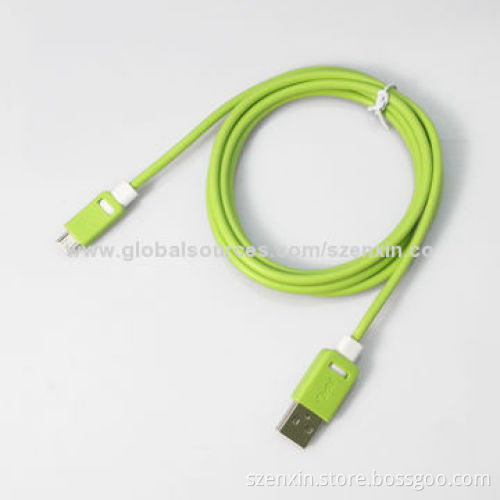 Micro USB New Design Cable with 10 Colors Available for Cellphone and Smartphones, 1.5m Length